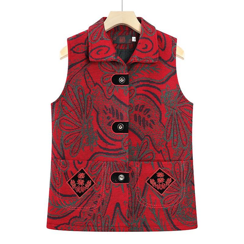 

Женский тонкий жилет, жилет, старушка 5XL (recommended 145-80 kg) красный