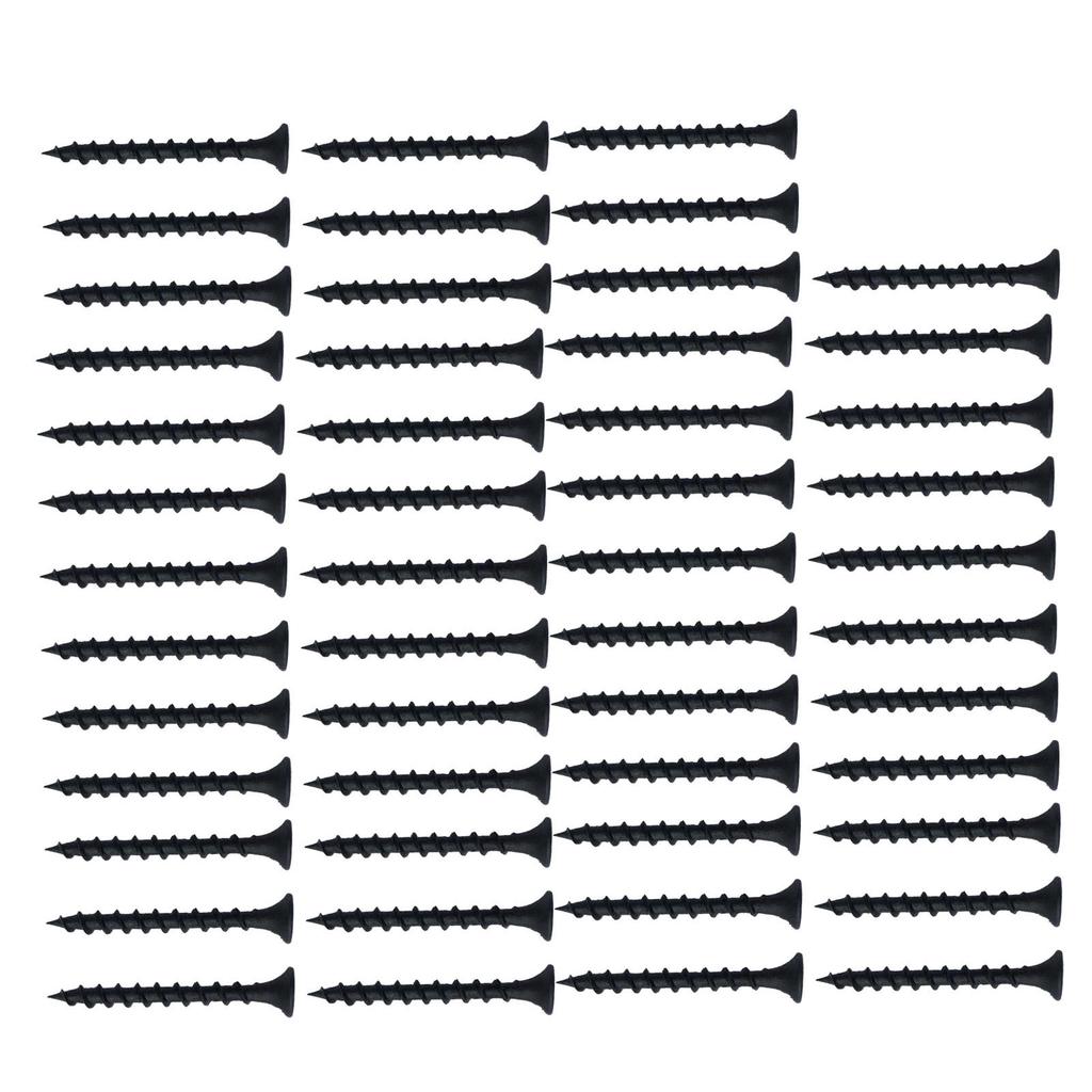 50Pcs Blue Self Tapping Screw Set Spring Steel Coarse Thread Furniture Self Tapping Screw Kit 6 X 1‑1 2in