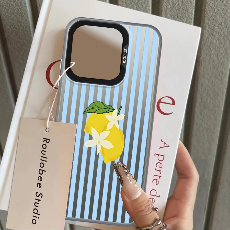 Case for Xiaomi Redmi A5 A1 A2 Plus 9C 13C K60 12C Note 9 10 10C 14C 9T Back Phone Cover Lemon Cool Stripe Pattern