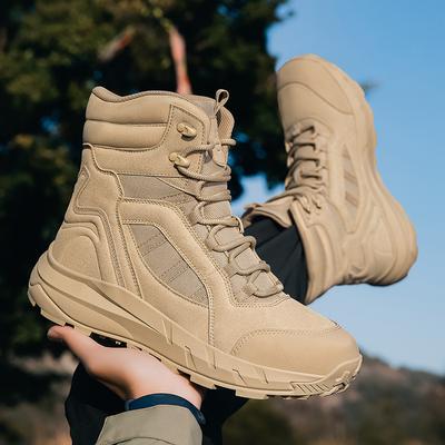 New Large-size Breathable Tactical Boots, Special Outdoor Hiking Wear-resistant Training Combat Boots, High-top Military Boots