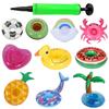 Pool Drink Holder 10X Floating Drink Holder For Pool Floating Beverage Tray With Cute Design Inflatable Poolside Accessory For