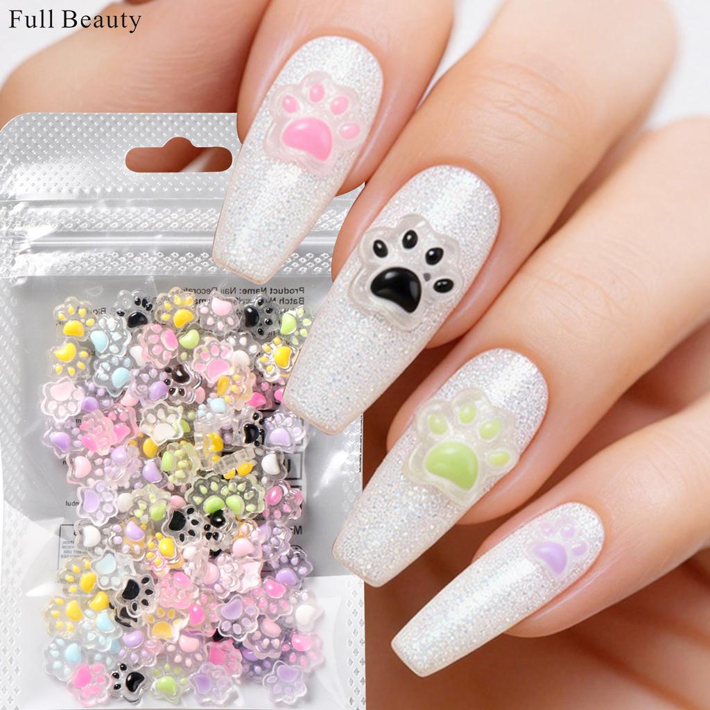 New Nail Art Jewelry 5D Embossed Three-dimensional Cat Claw Mixed Color Wear Nail Nail Jewelry