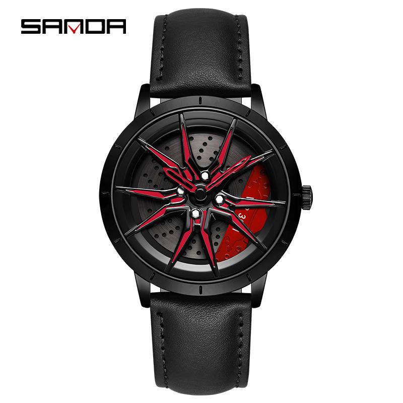 

Sanda New Wheel Series Стиль Мода Тенденция Прохладный кварцевые мужские часы с ремешком 1089 Повседневные индивидуальные мужские часы