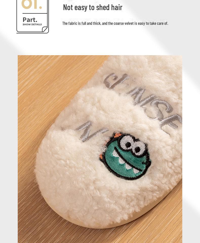 Men's & Women's Winter 2024 Plush Cotton Slippers - Furry, Warm Indoor Heel Shoes