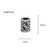 Retro Viking Rune Stainless Steel Beads - Non-Fading Titanium Accessory
