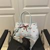 Stylish Bow Shoulder Bag Leisure Women's Handbags Ins Style Bowknot Bucket Bag  Outfits
