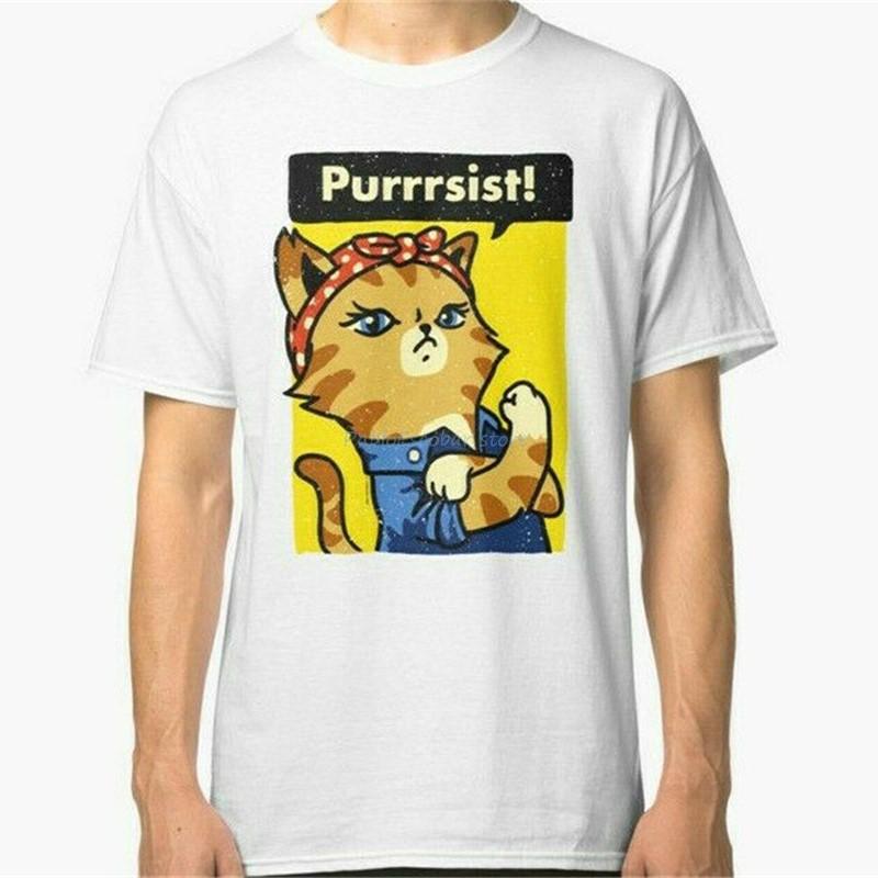 

New Purrrsist MenS TShirt Size S5Xl Custom Special Print Tee Shirt summer tshirt man top tees euro size S