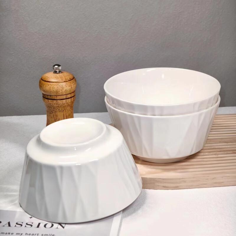 Lin Pan Nordic Minimalist 6-inch White Jade Glaze Bowl