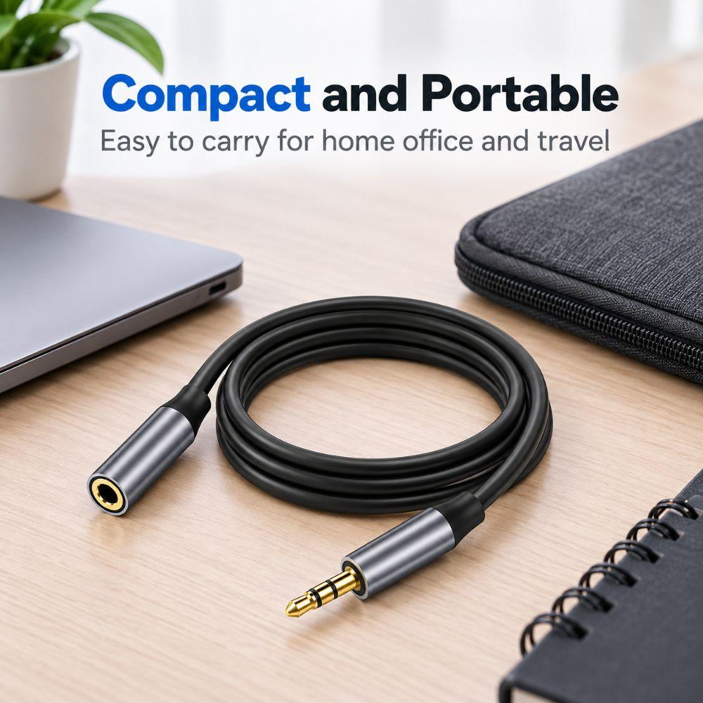 Male To Female 3.5mm Audio Extension Cable Stereo AUX Extension Cable  Headphone Listening
