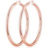 4mm Thick Gold Chunky Earrings Steling Silver Post Hoops Earrings For Women Hollow Tube Hoops Earrings Thick Gold Hoop Earrings Hypoallergenic