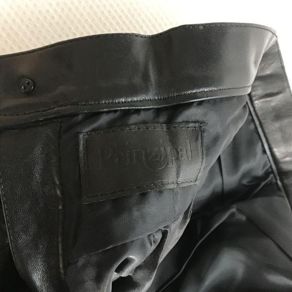 OSHIMA Japan Made Leather Lambskin Riders Pants Black Size 13 Ladies Inseam 69cm(USED)