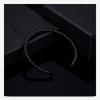 Personalisierte Retro Offene Manschettenarmband aus Edelstahl 4MM