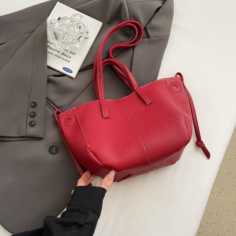 Soft-faced Pu Wing Bag, New One-shoulder Underarm Bag, Portable Large Bag, Women's Large-capacity Tote Women's Bag.