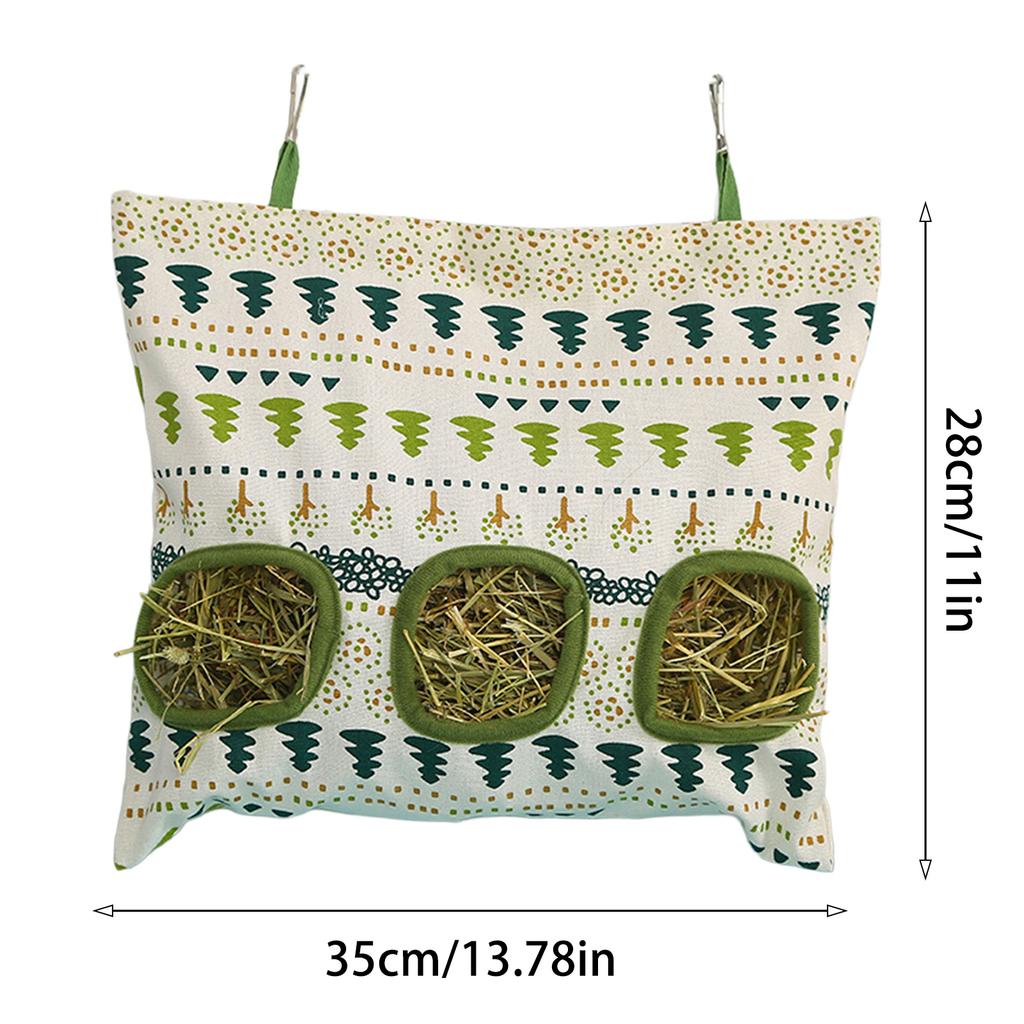 Hay Bag Hanging Pouch Feeder Holder Feeding Dispenser Container For Rabbit Guinea Pig Small Pet Animals Feeder Bag