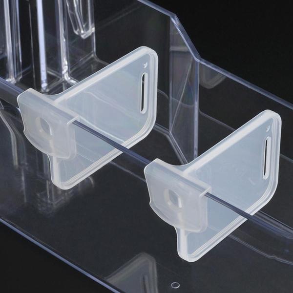 Kühlschrank-Aufbewahrungs-Trennwand, einziehbare Kunststoff-Trennwand, Aufbewahrungsschiene, Küchen-Flaschendosen-Regal-Organizer