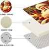 4Pcs Bathroom Shower Curtain Set Santa Claus  Bathroom Curtain With 12 Hooks Non Slip Rugs Toilet Cover Mat Bathroom Partition