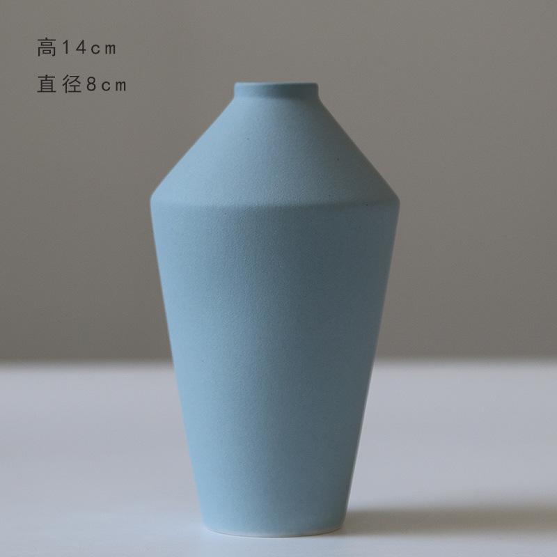 Morandi Color Ceramic Vase, Nordic Ins Style Flower Arrangement Container for Living Room TV Cabinet Dining Table Decor