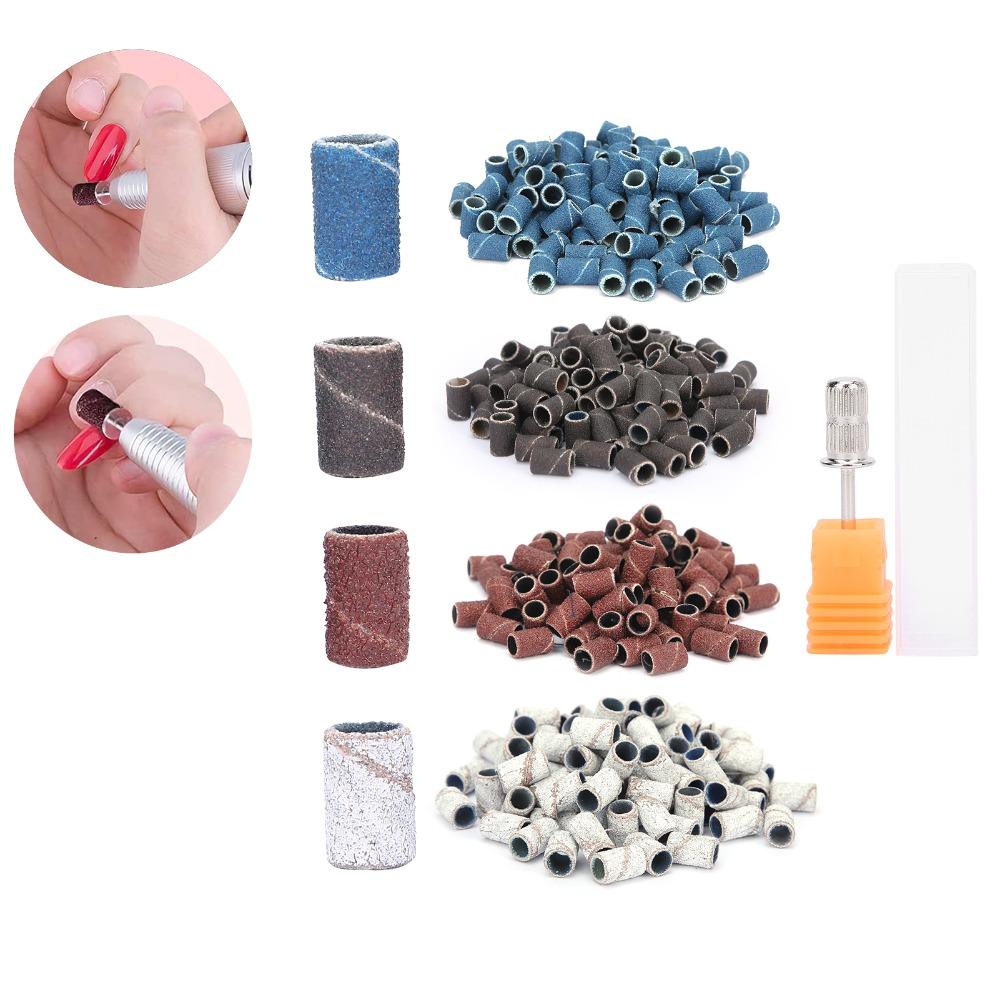 400pcs 80# 120# 180# 240# Grit Nail Art Sanding Bands Nail Drill Sanding Bands  Nail Grinding