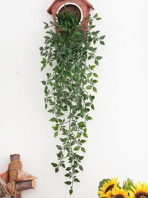 2 Pcs Artificial Hanging Vines Artificial Liana Flower Vines Home Decor Fake Plants Wedding Garden Ivy Garland Living Room Party Rattan Decoration