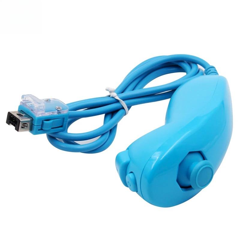 For Nintendo Wii Game Controller 5 Colors Nunchuck Hand Curved Game Handle Controller Nunchuk for Wii Gamepad Accessories