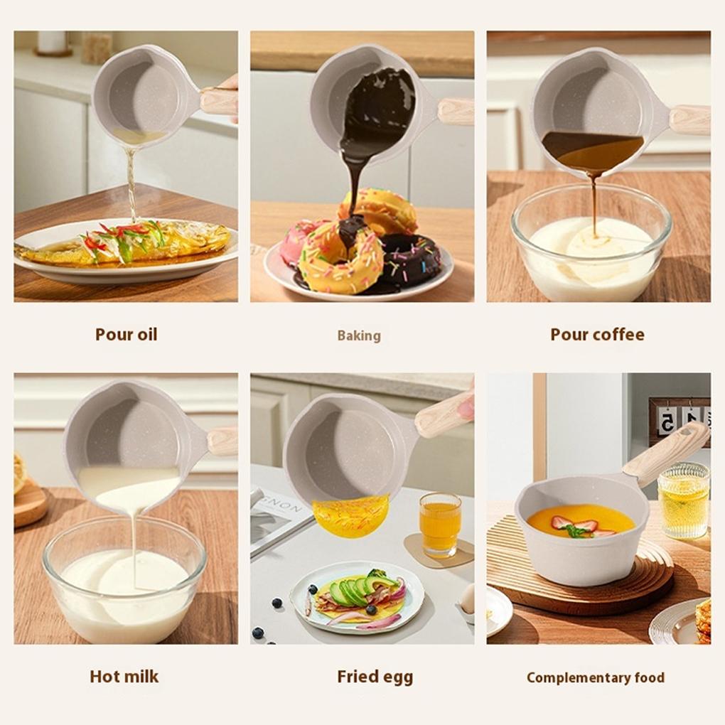 Maifanshi Sauce Barbecue Pot Non-Stick Frying Pan Thick Bottom Small Pouring Pot Double-ded Guide Mouth Safe