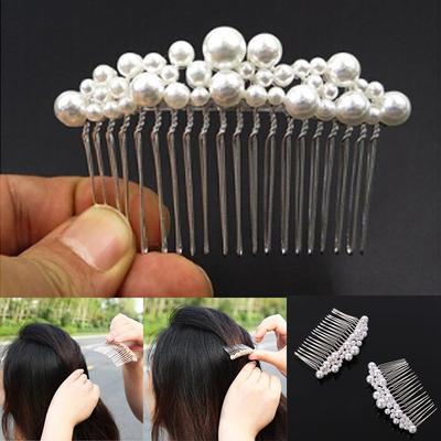 1 PC Wedding Party Handmade Haircomb Jewelry Bride Barrette Pearl Hairpin Bridal Headpiece Hairwear