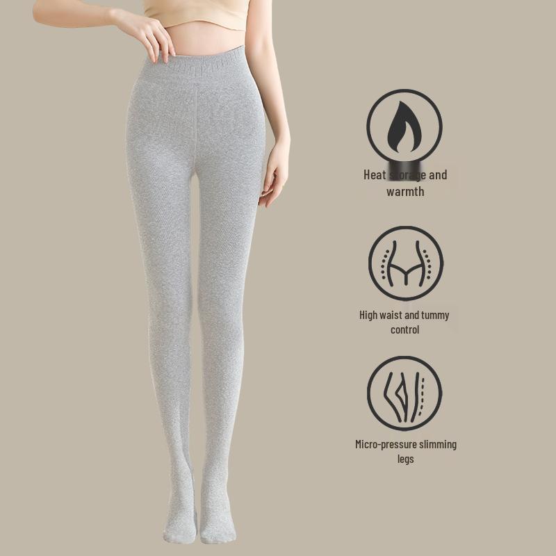 

High Waist Slim Fit Velvet-Lined Vertical Stripe Winter Pants for Women 120g No Velvet Spring/Autumn - 20-30°C