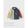 David Bella Kidsren's Class a Shirt 2026 New Boys' Contrasting Color Corduroy Shirt Baby Boy Winter Jacket