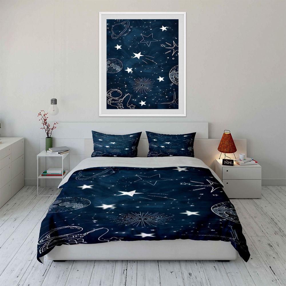 Golden celestial wonders. Bedding sets Duvet covers Pillowcases(1* Duvet Cover 2* Pillowcases without duvet insert)