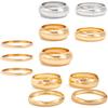 Ingemark Punk Glossy Metal Round Chunky Bangles for Women New Trend Hip Hop Gold Color Geometric Bracelet Set Grunge Jewelry Men