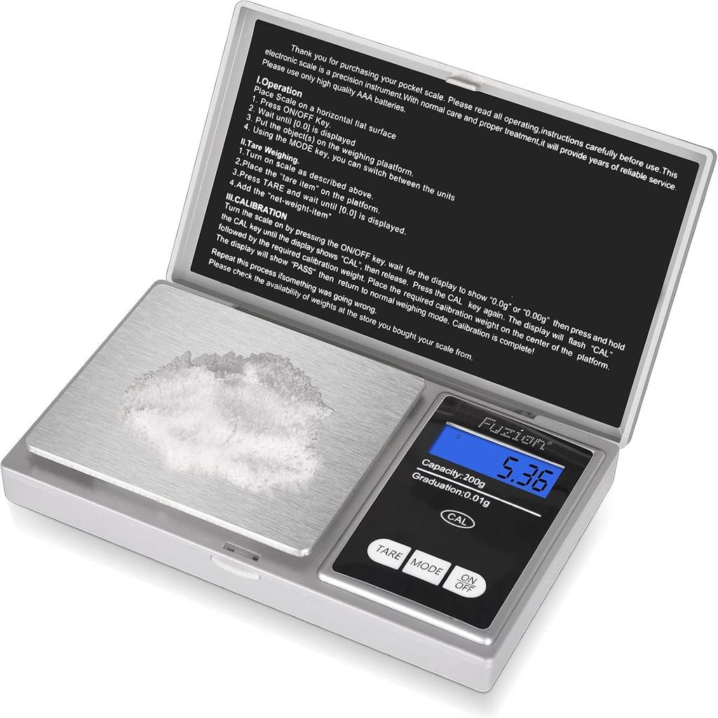 Mini Jewelry Herb Scale, Stainless Steel Pocket Scale, 0.01g Accuracy, Digital Travel Food Scale