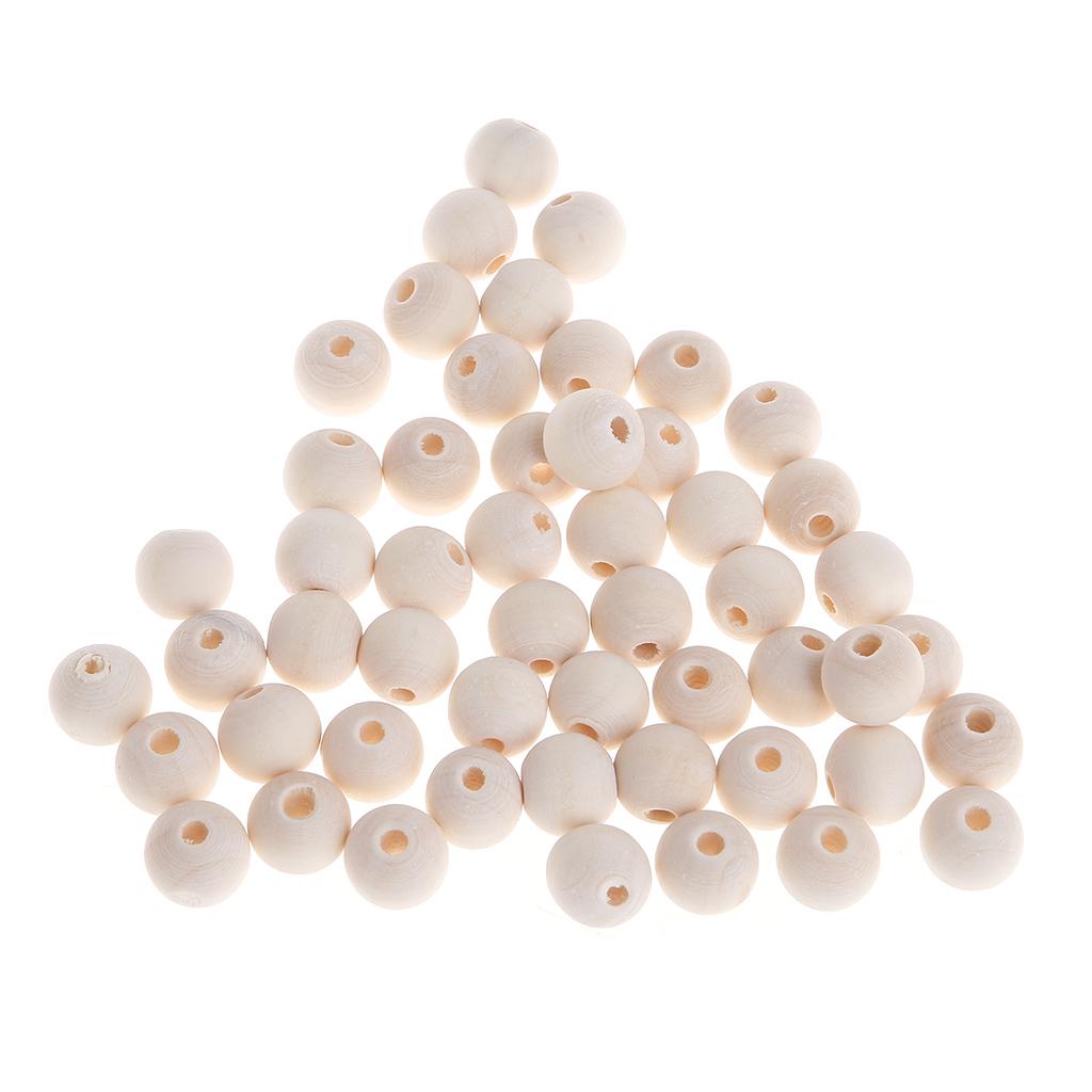 50X Wooden Heart Shape Beads Spacer Beading Wood Beads DIY Accessories Kids Toys
