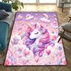Rainbow Unicorn Carpet Rug for Girls Room Decor Kids Play Mat Nursery Living Room Rug Toddler Floor Mat Birthday Gift Idea