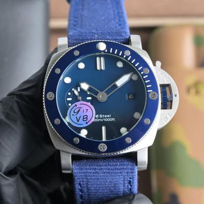 Panerai High Fat Da Hai 44mm Automata Férfi Karóra Vászon Gumi Szíjjal