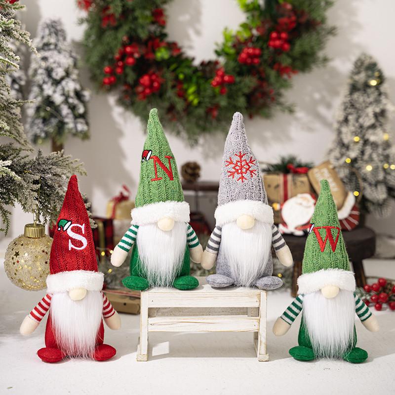 Adorable Christmas Gnome Figurine With Knitted Hat Perfect For Festive Decor