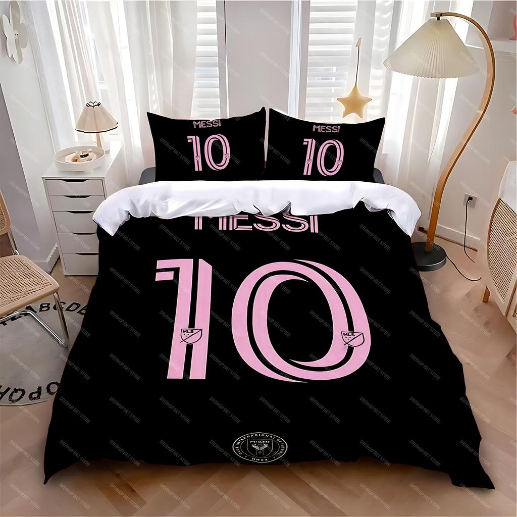 Duvet Cover Pillowcase Bedding Set Hot L-LionelS M-MessiS Adult Boy Girl Bedroom Decoration Children Single Double Large Size