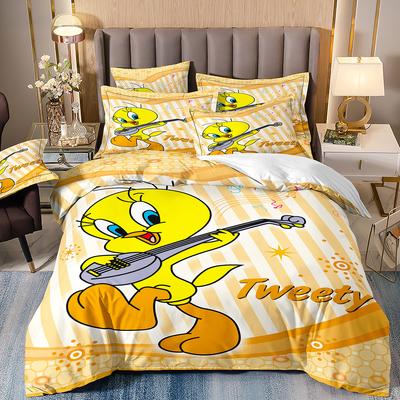 3D Digital Printing Cuier Bedding Tweety Bird Quilt Cover Three Piece Pillowcase