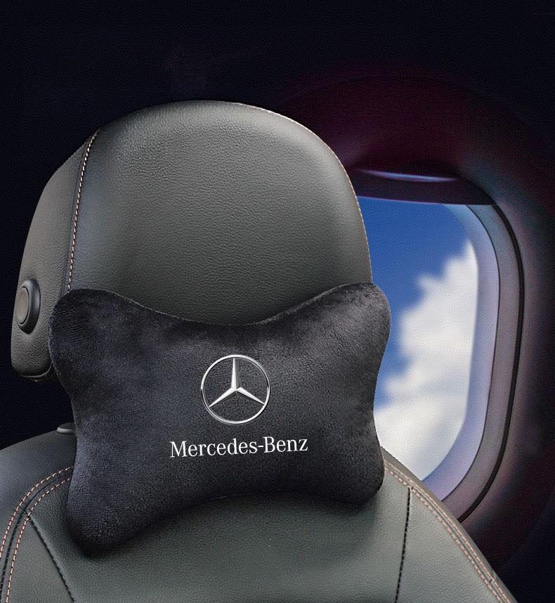 Soft Car Seat Belt Shoulder Pads Safety Headrest Neck Pillow Suit For Mercedes Benz A B C E S Class CLA CLS SLK GLA GLC GLB GLK