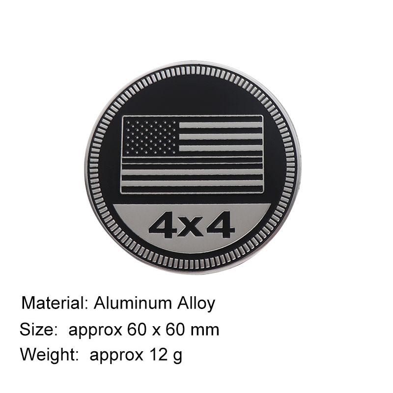 3D Aluminium American Flag Car Fender Rear Decal Emblem Badge Sticker Off-Road Vehicle Decoration Accessories