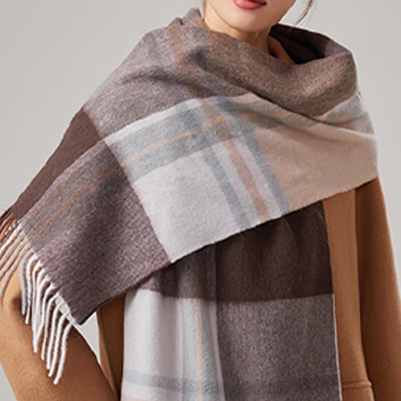 LANGSHA Damen 100% Reine Wolle Winterschal