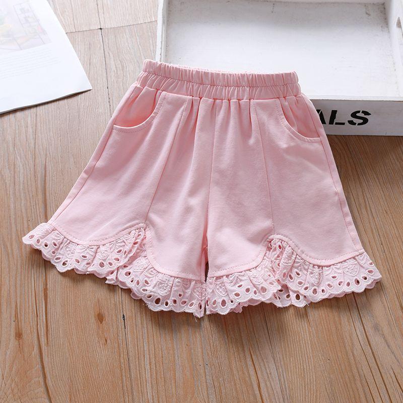 Girls' Summer Five Minute Shorts Girls' Cotton Casual Shorts Skirts Children's Loose Summer Pants
