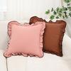 BUYNOW 1PC French ruffled skirt pillowcase without pillow core, living room sofa and bedroom cushion fabric decoration
