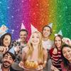 Flash Rainbow Background - Happy Party Decoration Princess Colorful Unicorn Flash Photography Background Banner