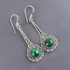 Malachite Earrings, 925 Sterling Silver Earrings Jewelry. Gift For Women Handmade Earrings Gemstone Jewelry