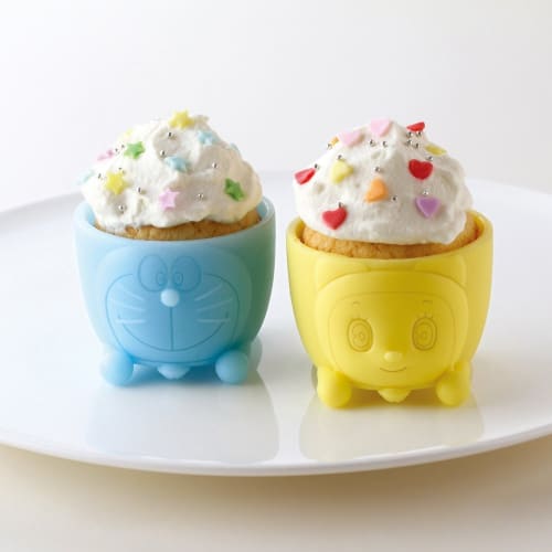 Kai Silicone Cups (4 Cups) Doraemon & Dorami DN-0308