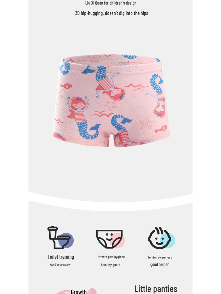 Girls' 100% Cotton Boxer Briefs - Toddler and Baby Underwear