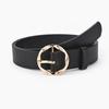 Female Belt Cummerbund Women Horsehair Belt With Leopard Pattern Rose Gold Metal Buckle Pu Belt Accessories For Dress Jeans