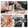 Multifunctional Stainless Steel Kitchen Scissors: Ideal for Fish, BBQ, Chicken Bones, and Walnut Cracking