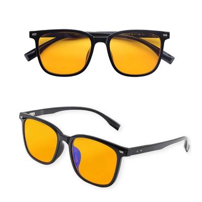 [FEISEDY] Blue Light Blocking Glasses, Non-Prescription, for Gaming, PC Use, UV Protection (99.8% Cut, UV400), Colored Lenses, Wellington Style, for P