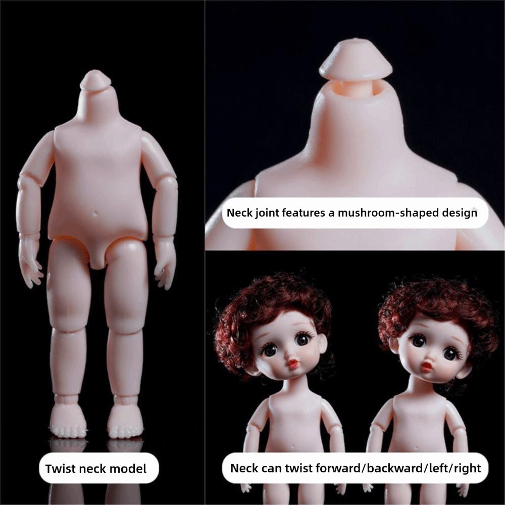 White Skin 1/12 Action Figure Body 6 Inch Jointed Dolls  For Children Birthday Gifts